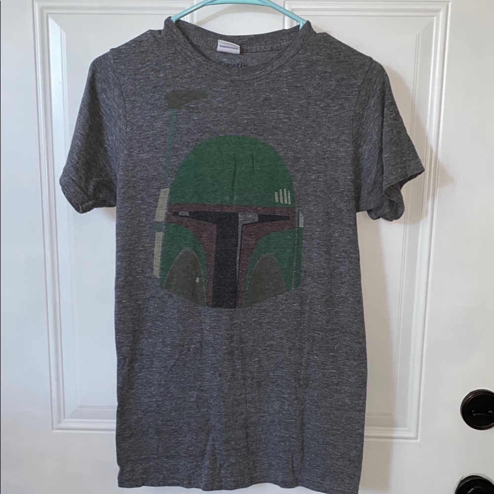 Gray Boba Fett T-Shirt with Green and Black Design
